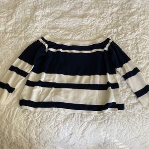 Jcrew Off the shoulder striped sweater
